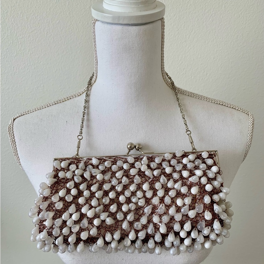 mid century Beaded Evening Purse 5/9”